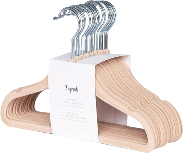 3 Sprouts Velvet Baby Non-Slip Hangers 30-piece