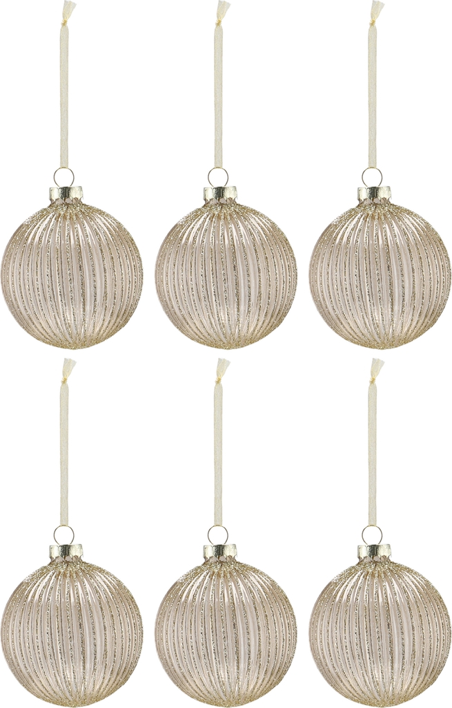 Scandi Living Holiday julgranskula 6-pack Gold