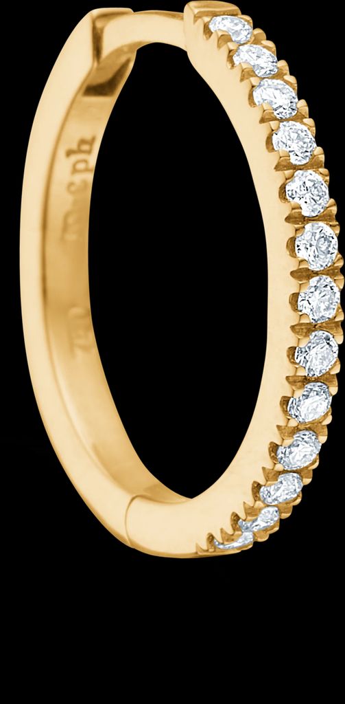 rock classic diamant creol s - 18kt rødguld