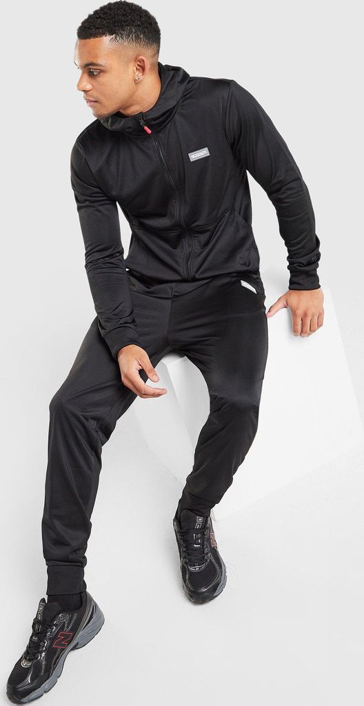 McKenzie Dalston Poly Full Zip Tracksuit - Black