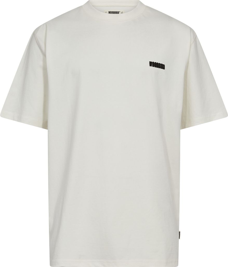 Woodbird Herre Baine Grundlagt T-shirt - Off White