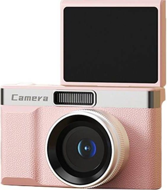 Retro Digitalkamera med høj pixel, dobbelt linse, 5x optisk zoom og 2,4" LCD-skærm Pink