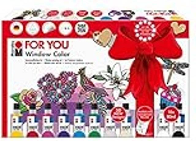 Marabu Künstlerfarbe Bastelfarbe, Window Color Fun & Fancy Multicolor, 800 ml