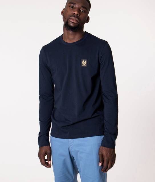BELSTAFF Belstaff Long Sleeved T-Shirt Silver Birch |Black |M