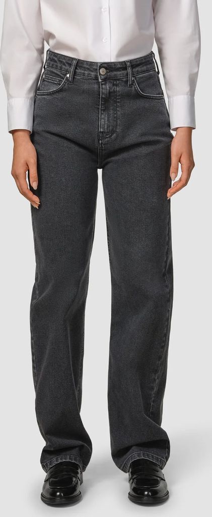 jeans straight washed black
