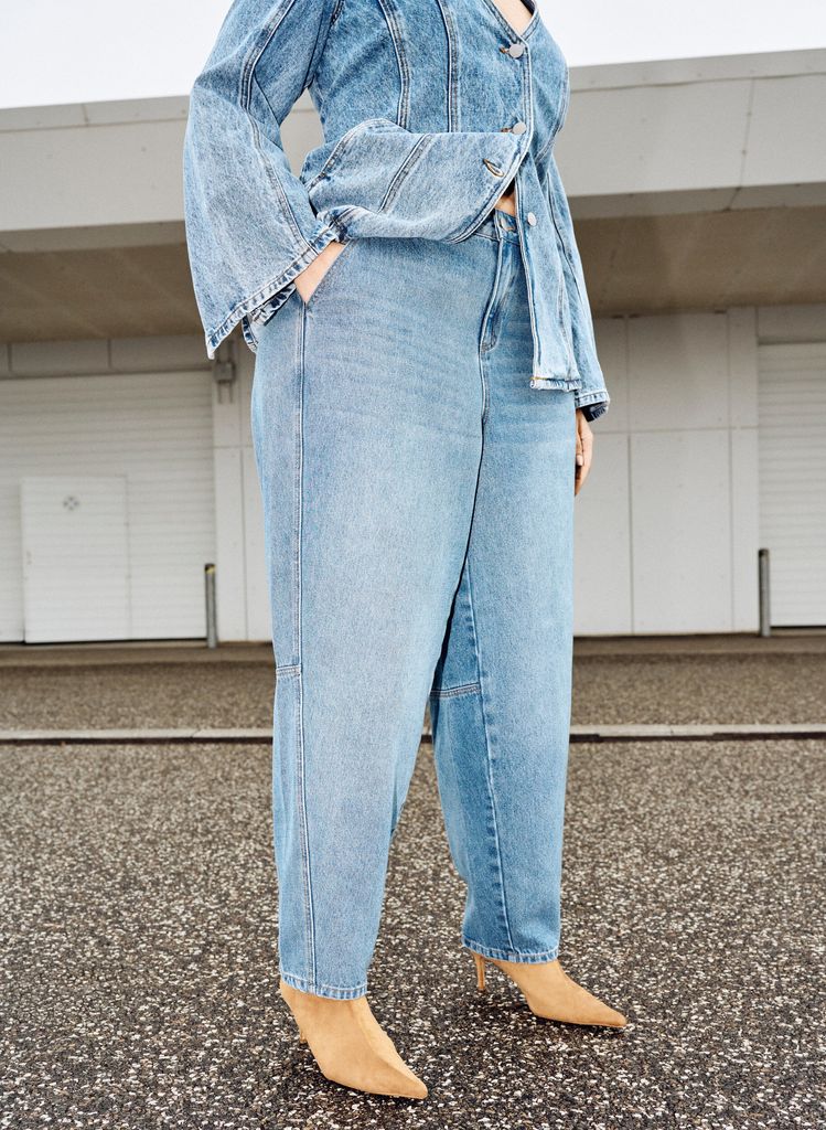 barrel jeans med høj talje