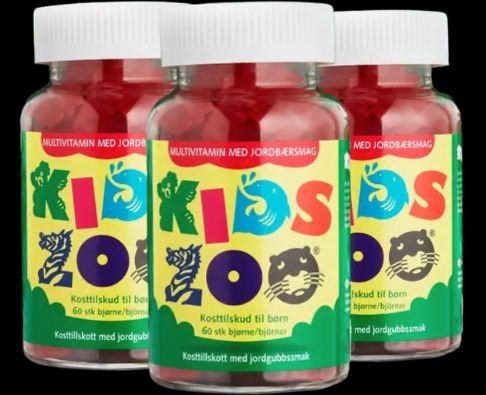 Kids Zoo Multivitamin Jordbærsmag 60 stk