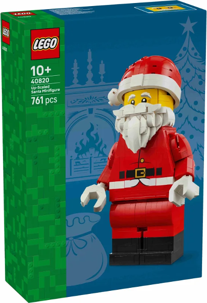 opskaleret minifigur af julemanden 40820