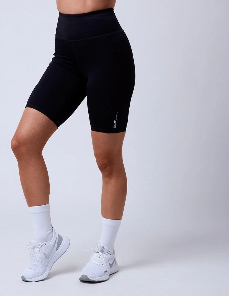 fuse pocket biker shorts black