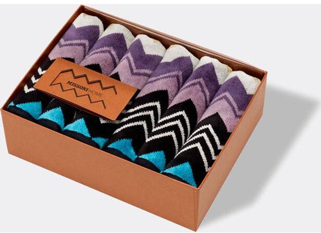 Missoni Giacomo Face Towel 6 Pcs Black Multicolor Svart, Blå, Grå