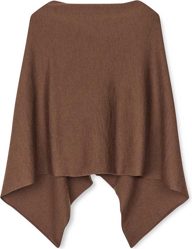 sibin linnebjerg paris poncho - brown sugar