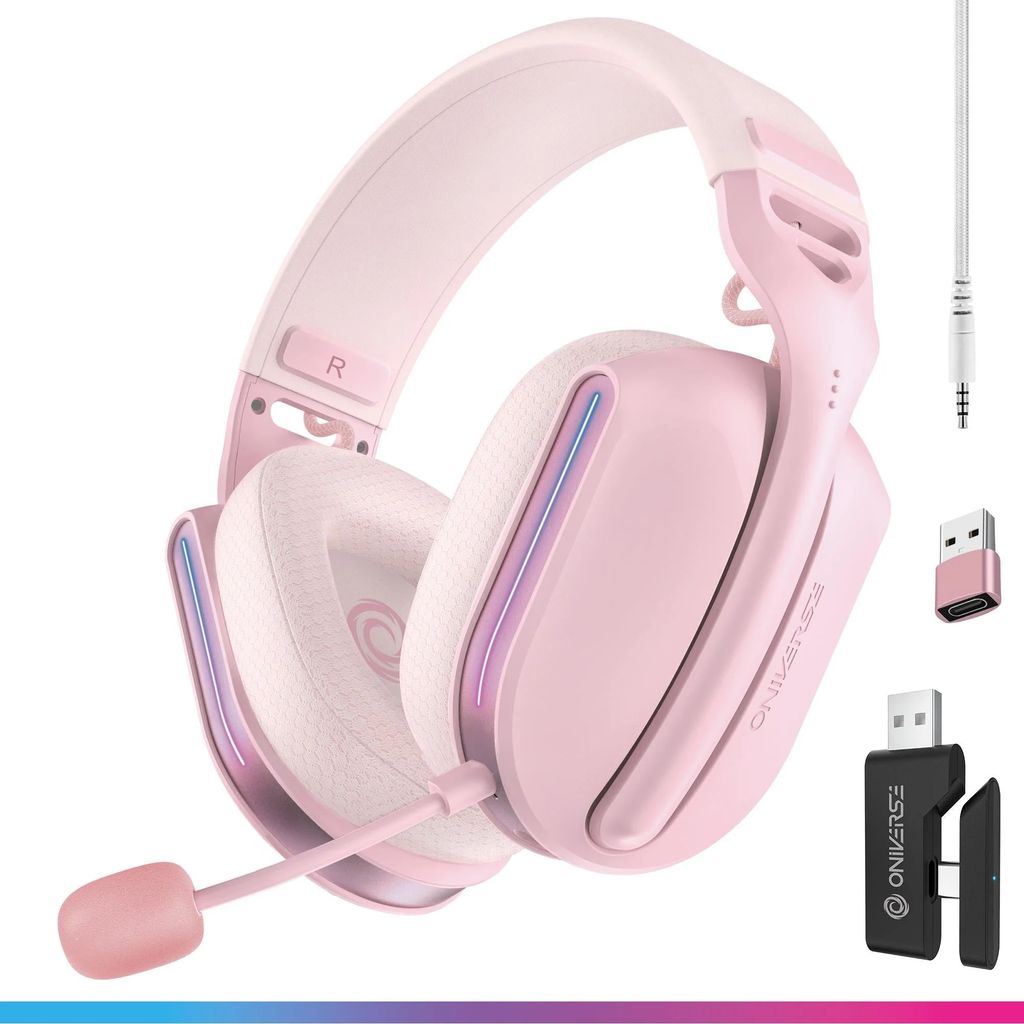 Oniverse Wireless Gaming Headset Polaris - Aurora Pink Konsol Tilbehør - GEEKD.dk