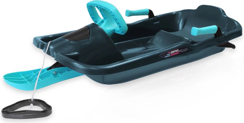 Plastkon Skipper Bobslæde Med Rat Titan Blue
