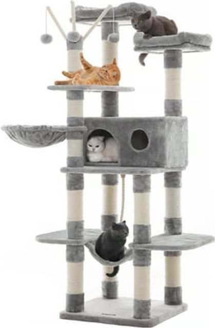 Feandrea FEANDREA Cat Tree Large Cat Tower Condo Scratching Post Play