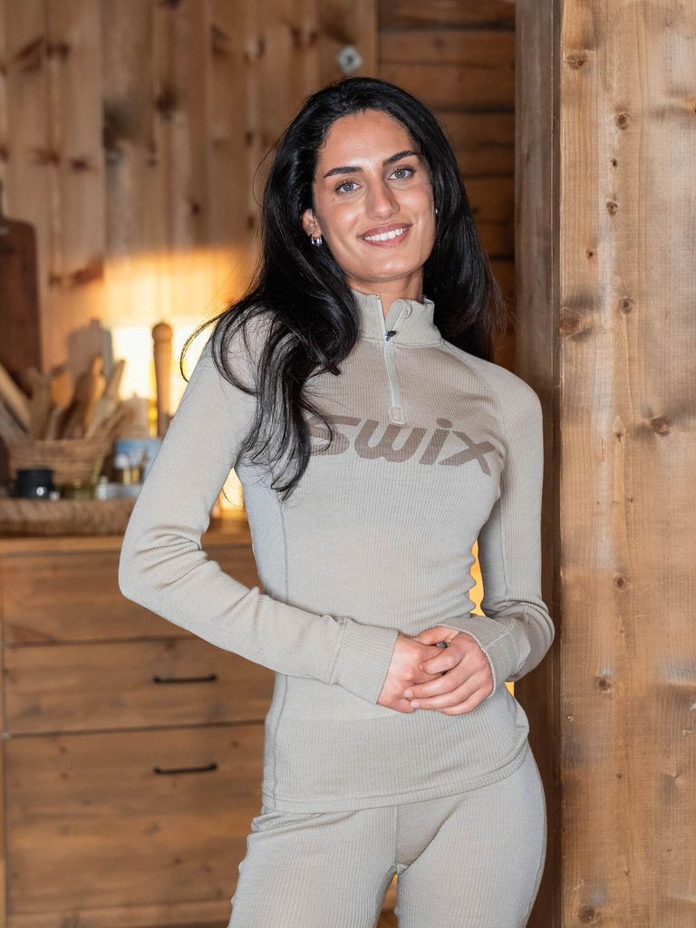Swix RaceX Merino Half Zip Ulltrøye Dame Dune