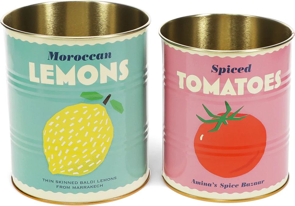 opbevaringsboks til fødevarer rex london lemon and tomato medium (x2)