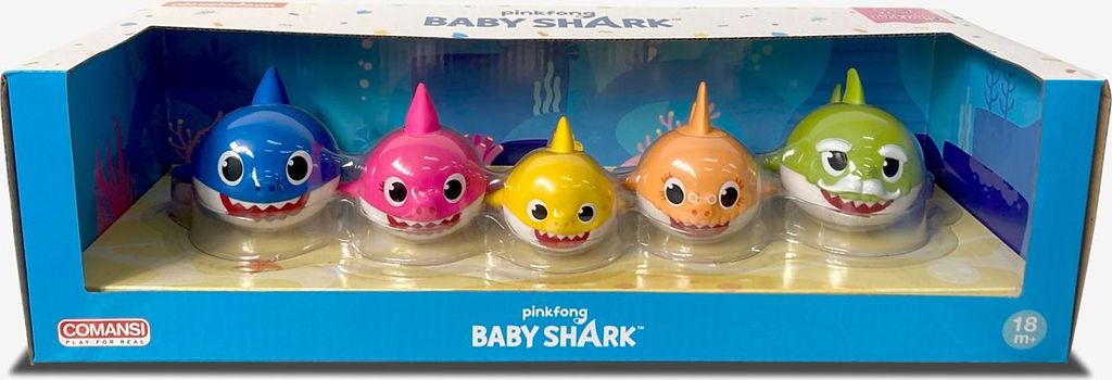 Comansi Baby Shark 5 Figurines In Gift - Multi/patterned - ONE SIZE