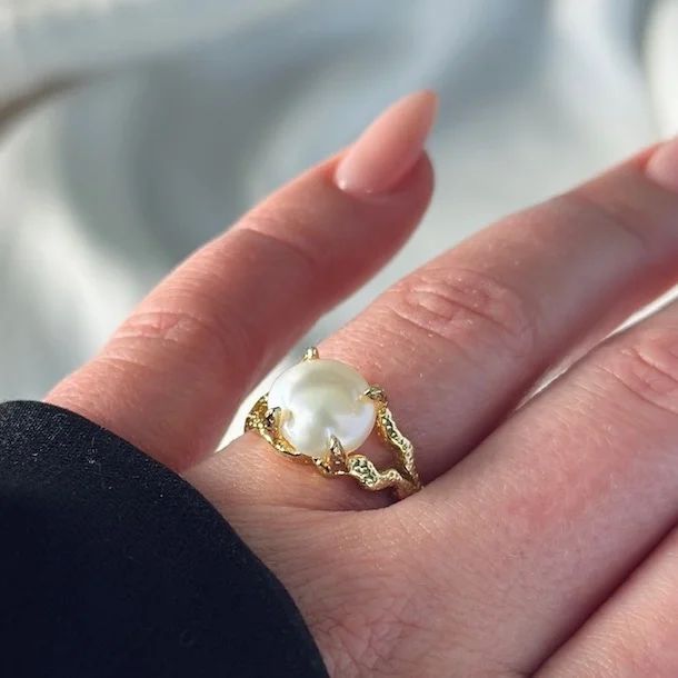 Nava Copenhagen Fingerring Hissandra Savage Forgyldt Sølv
