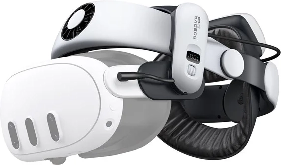 bobovr s3 pro super strap (battery included) - for quest 3 & 3s