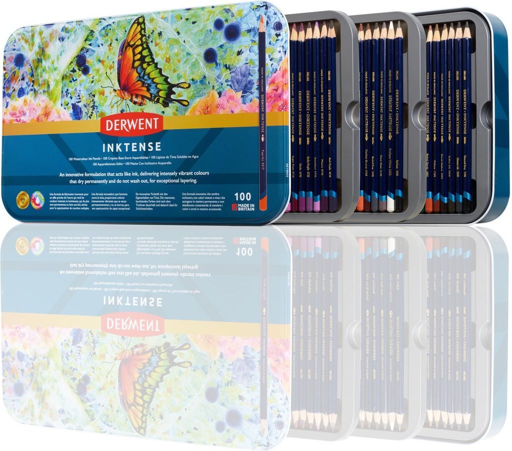 Derwent Inktense 100 Pencils Tin