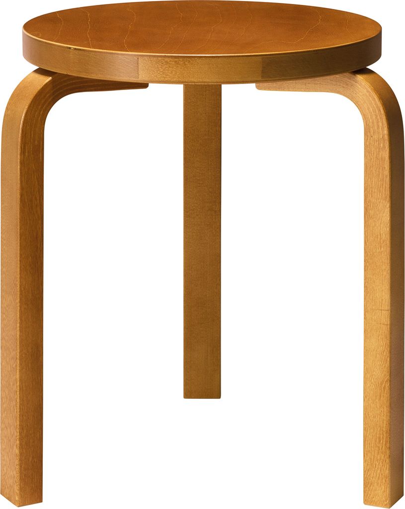 stool 60, walnut stained fra artek