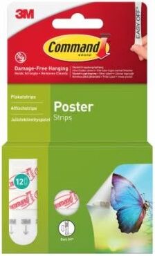 3m command poster strips 12 strips hvid 17024-12