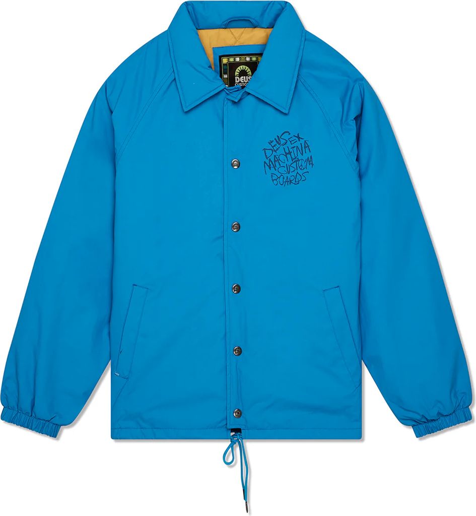 deus - scrawler coach jacket - wave ride blue
