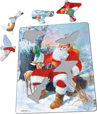 Larsen Santa puzzle with animals Maxi