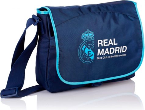 real madrid skuldertaske 35 cm navy