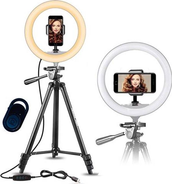Pro Ring Light Model 201 Med Stativ Bluetooth Fjernbetjening