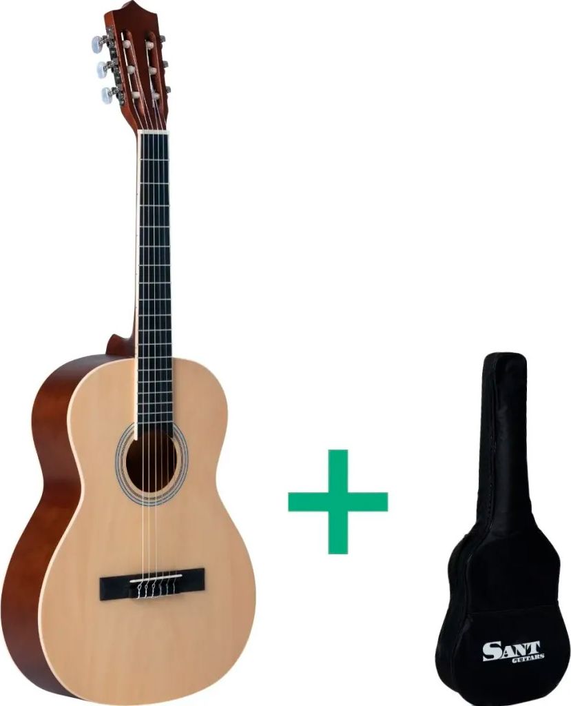 sant guitars cj-36 sna spansk børne-guitar nature