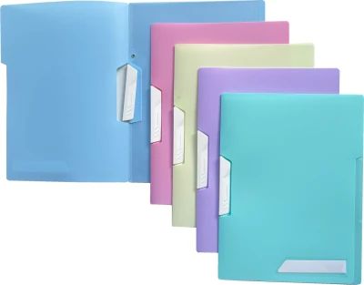 køb swingmappe a4 0,4 mm - assorterede pastel farver - centrum