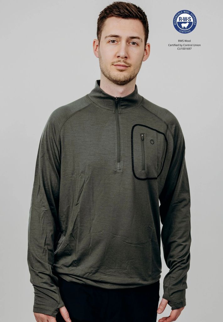 alling half zip lark grøn