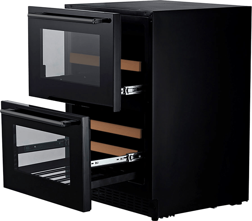 vinkøleskab til indbygning - winecave 60dd fullglass black