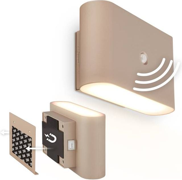 Briloner LED Væglampe Chat Creme Amber Vægarmatur