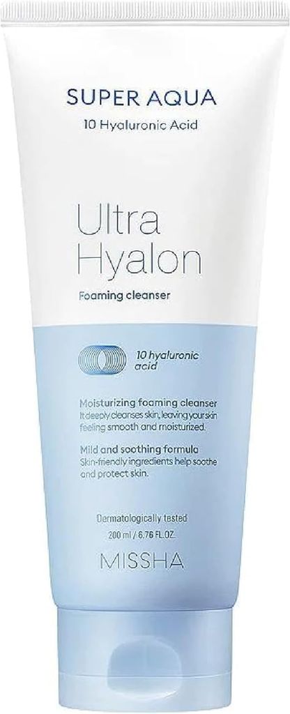 Missha Super Aqua Collection Ultra Hyaluron Ultra Hyalon Foaming Cleanser 200ml