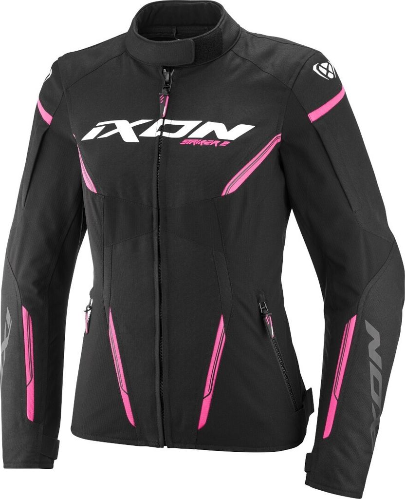 Ixon Striker 2 MC-jacka Dam - Svart/Ljusrosa Dam