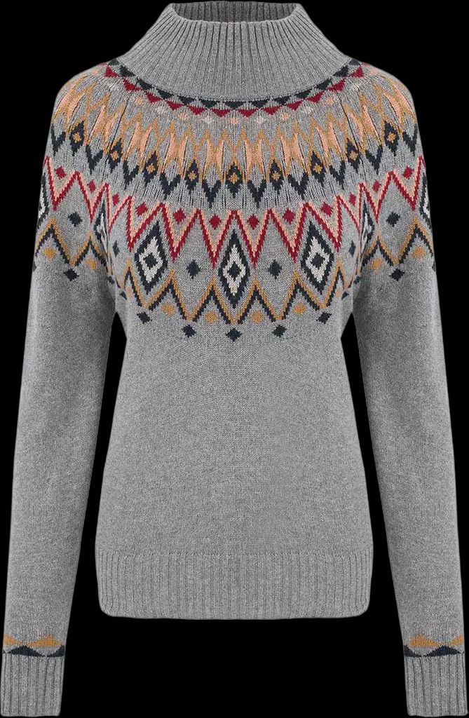 indu eco mock neck women sweater