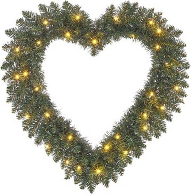 Black Box Trees Granhjerte Med Led-Lys Julepynt