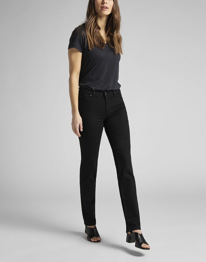 marion straight black rinse jeans