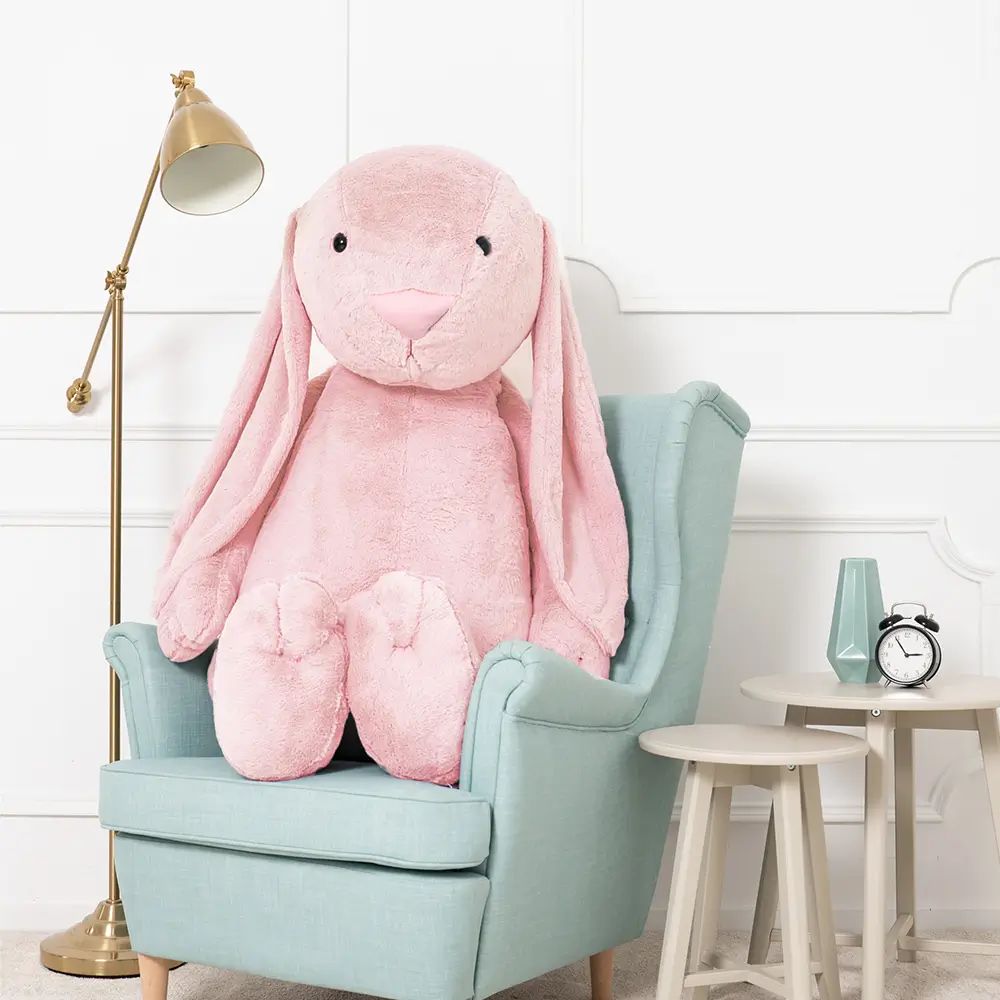 TeddyWay Stor Plys Kanin, Tøjdyr, Legetøj, 50-160 Cm, Pink, Bani
