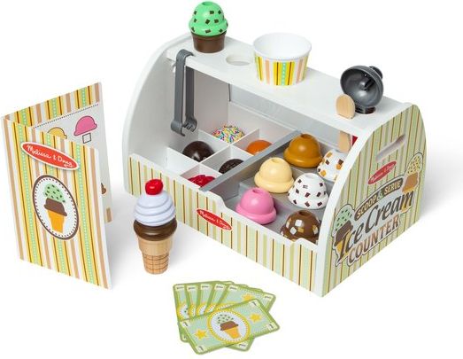 melissa & doug – houten ijskraam speelset – inclusief ijsschep