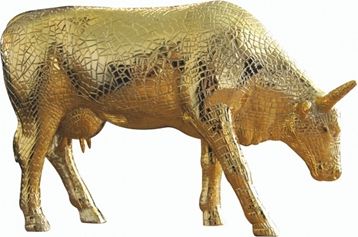 CowParade - Mira Moo Gold, Large