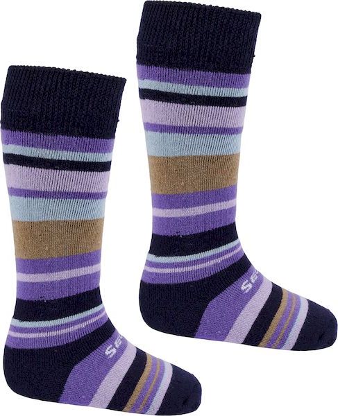 Seger Kids Racer Børne Skistrømper Størrelse: 28-30, Farve: Marine/dusty Purple