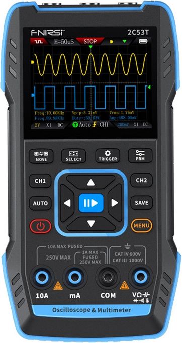 FNIRSI 2C53T 3-in-1 Portable Oscilloscope Multimeter Signal Generator