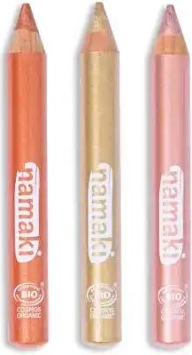 namaki - glitter ansigts-farveblyanter 3 stk, sunshine
