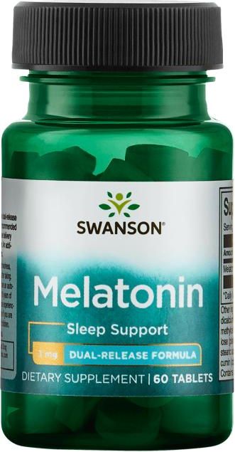 swanson - 3mg melatonin med dobbelt frigivelse - 60 tablets