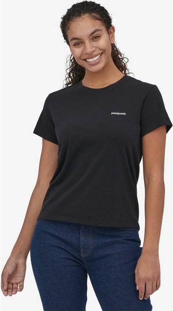 patagonia p-6 logo responsibili-tee, dame (black)