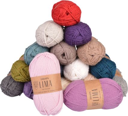 drops lima garn unicolor 5310 lys brun