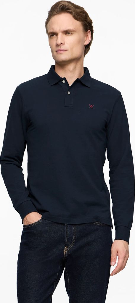 slim fit logo ls - langærmede